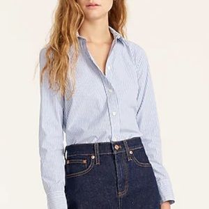 J.Crew stretch perfect long sleeve stripes button up size S Tall